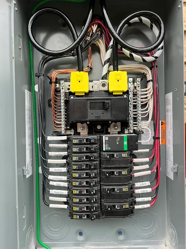 Electrical panel replacement — before cleanup and rewire