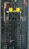 Completed 200-amp electrical panel upgrade with clean wiring